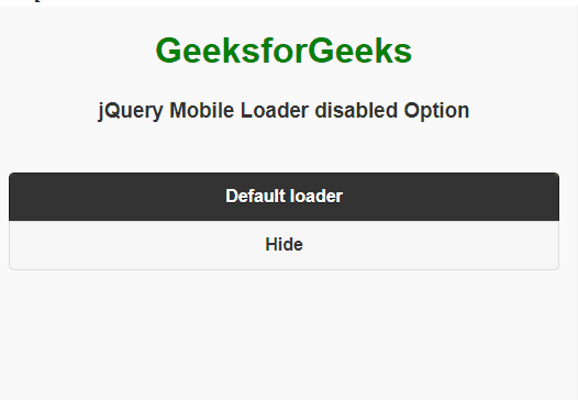 jQuery Mobile Loader disabled选项