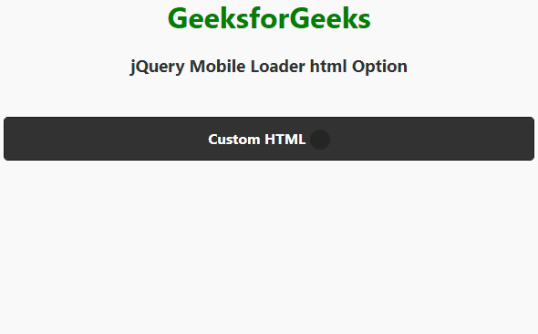 jQuery Mobile Loader html选项