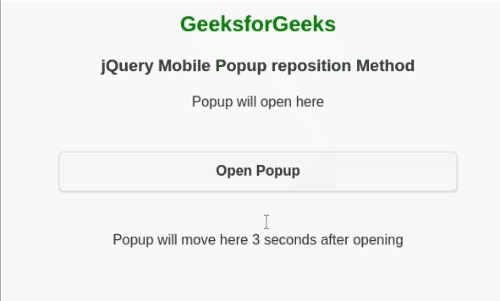 jQuery Mobile Popup reposition()方法