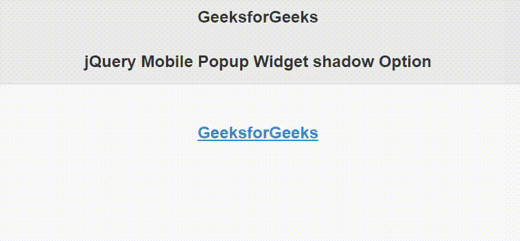 jQuery Mobile Popup Widget shadow选项