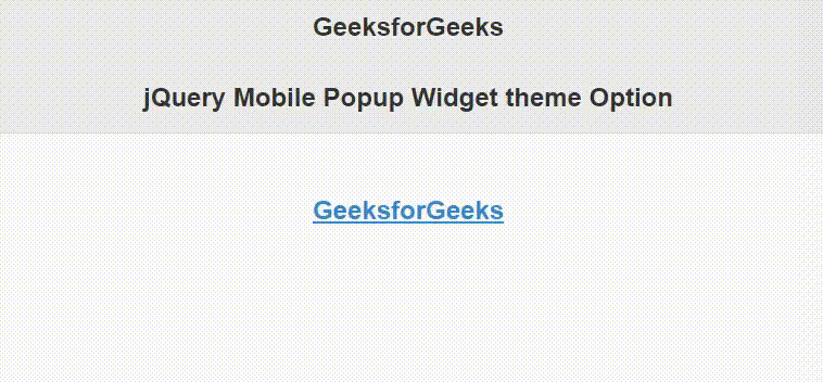jQuery Mobile Popup Widget theme选项