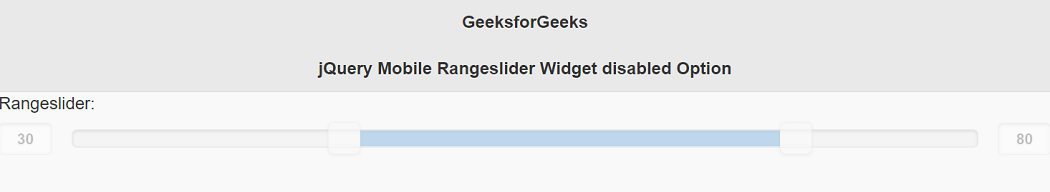 jQuery Mobile Rangeslider Widget disabled选项