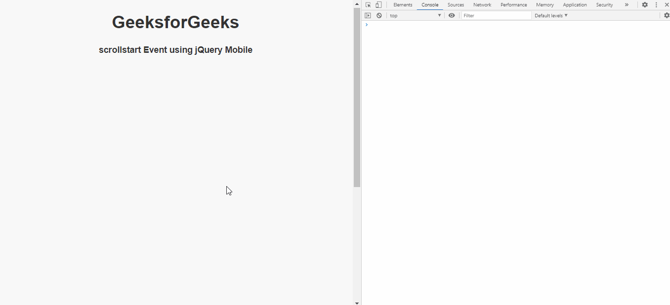 jQuery Mobile中的scrollstart事件