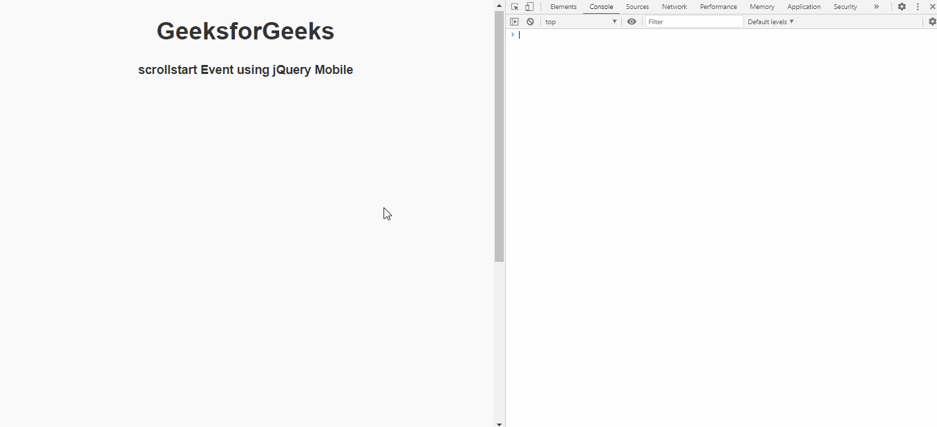 jQuery Mobile中的scrollstart事件
