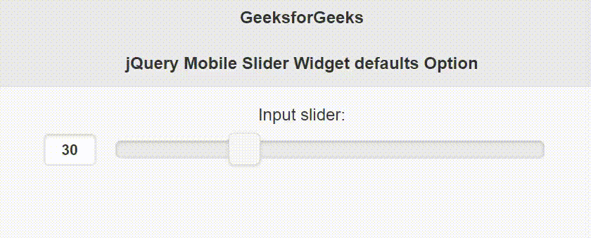 jQuery Mobile Slider Widget defaults选项