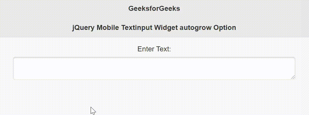 jQuery Mobile Textinput Widget autogrow 选项