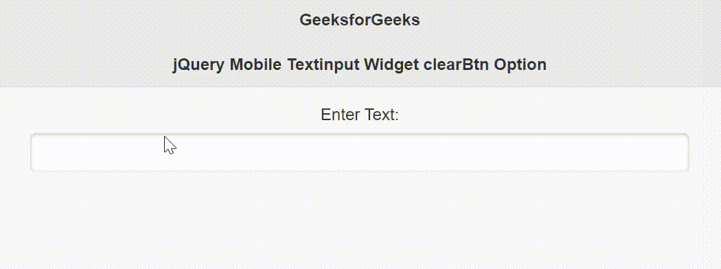 jQuery Mobile Textinput Widget clearBtn选项