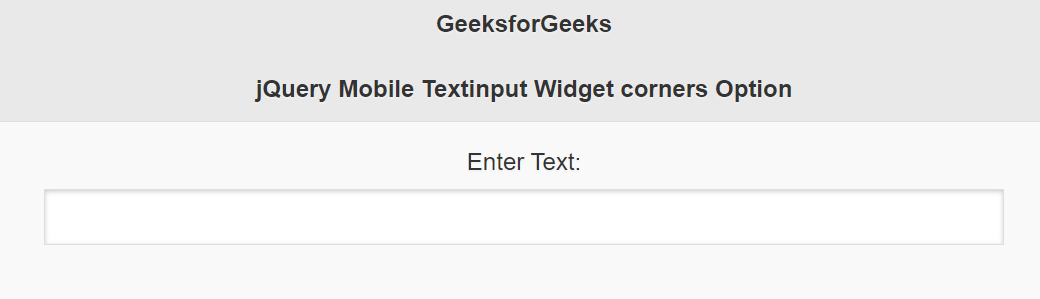 jQuery Mobile Textinput Widget corners 选项