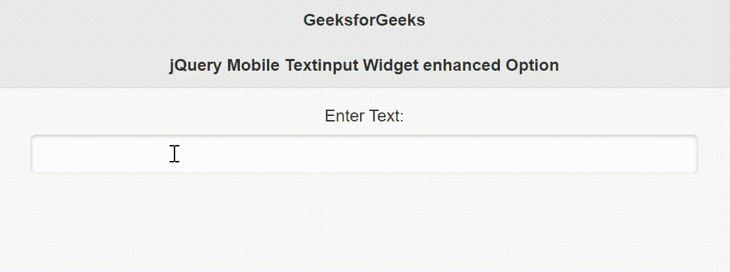 jQuery Mobile Textinput Widget enhanced选项