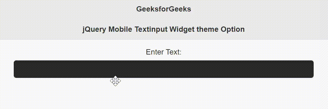 jQuery Mobile Textinput Widget theme选项