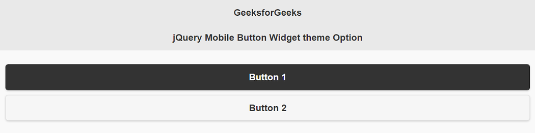 jQuery Mobile Button Widget theme选项