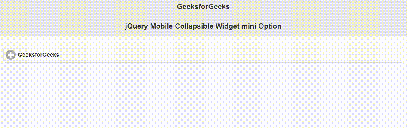 jQuery Mobile Collapsible widget mini选项 jQuery Mobile Collapsible widget mini选项