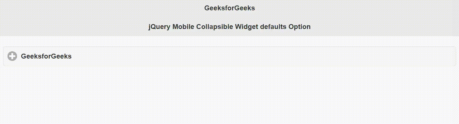 jQuery Mobile Collapsible Widget defaults选项
