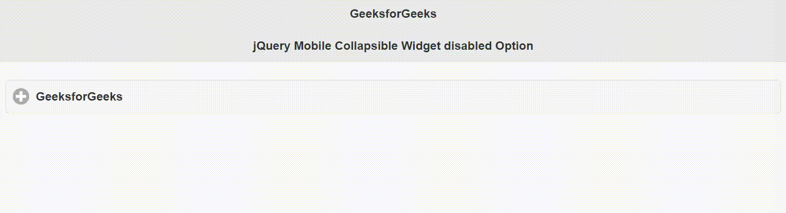 jQuery Mobile Collapsible Widget disabled选项
