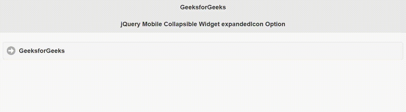 jQuery Mobile Collapsible Widget expandedIcon选项