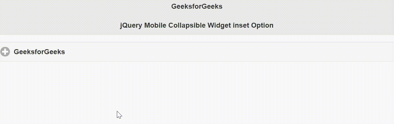 jQuery Mobile Collapsible Widget inset选项