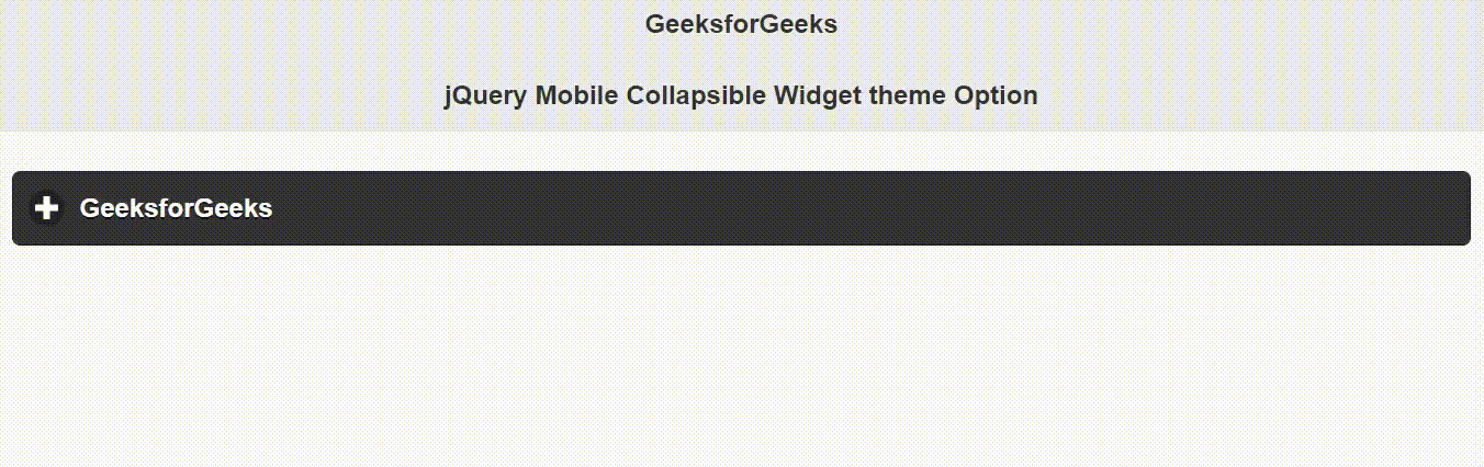 jQuery Mobile Collapsible Widget theme选项 jQuery Mobile Collapsible Widget theme选项