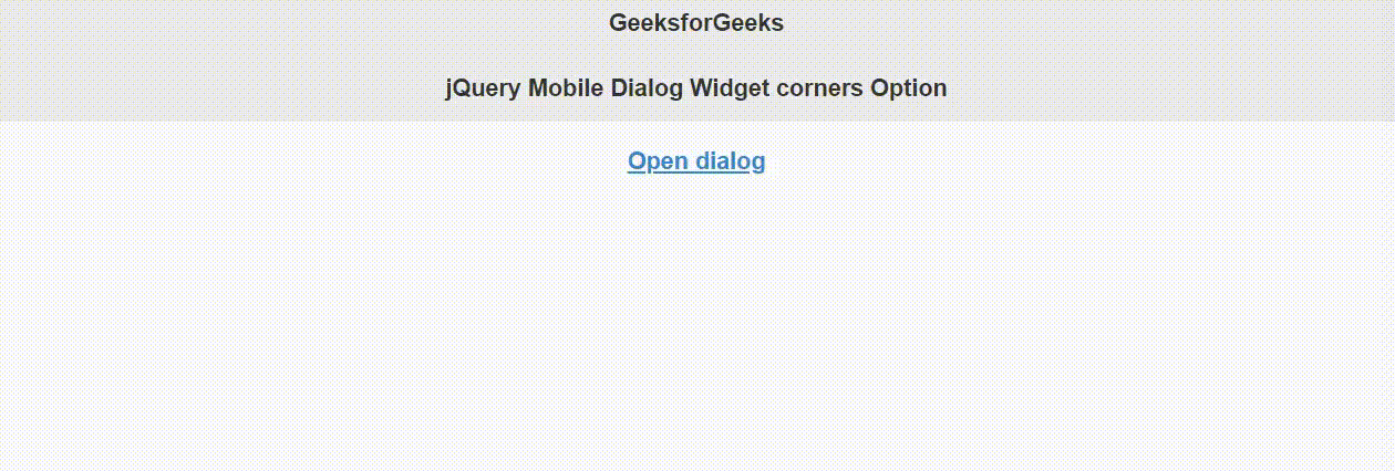 jQuery Mobile Dialog Widget corners 选项