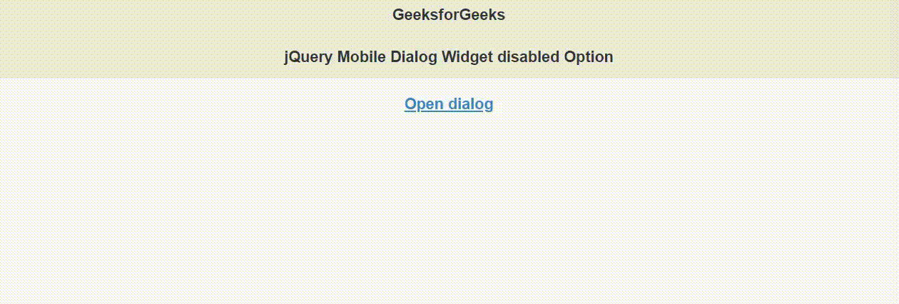 jQuery Mobile Dialog Widget disabled选项