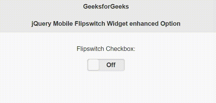 jQuery Mobile Flipswitch Widget enhanced选项