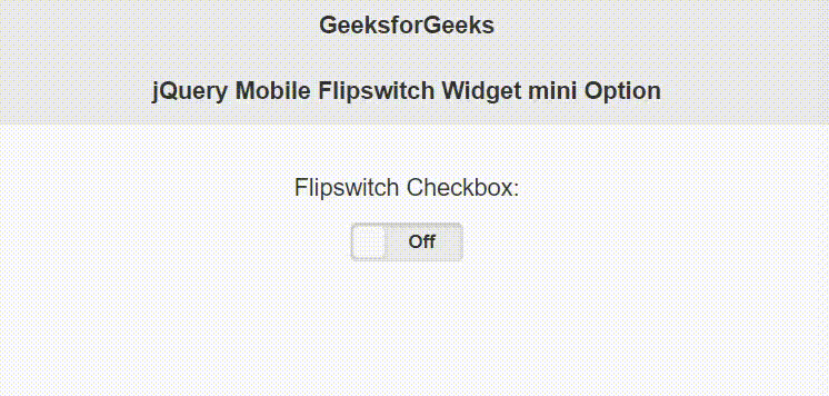 jQuery Mobile Flipswitch Widget mini选项