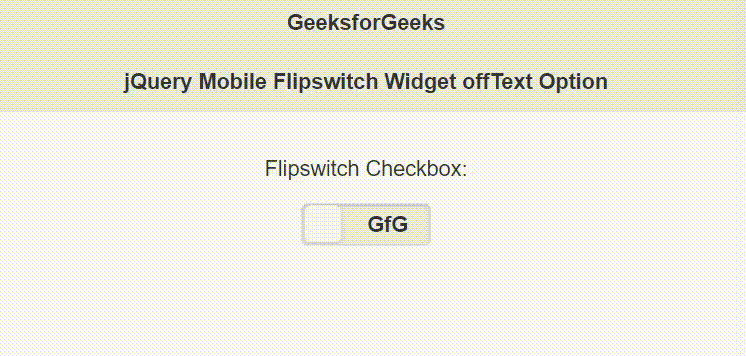 jQuery Mobile Flipswitch Widget offText选项