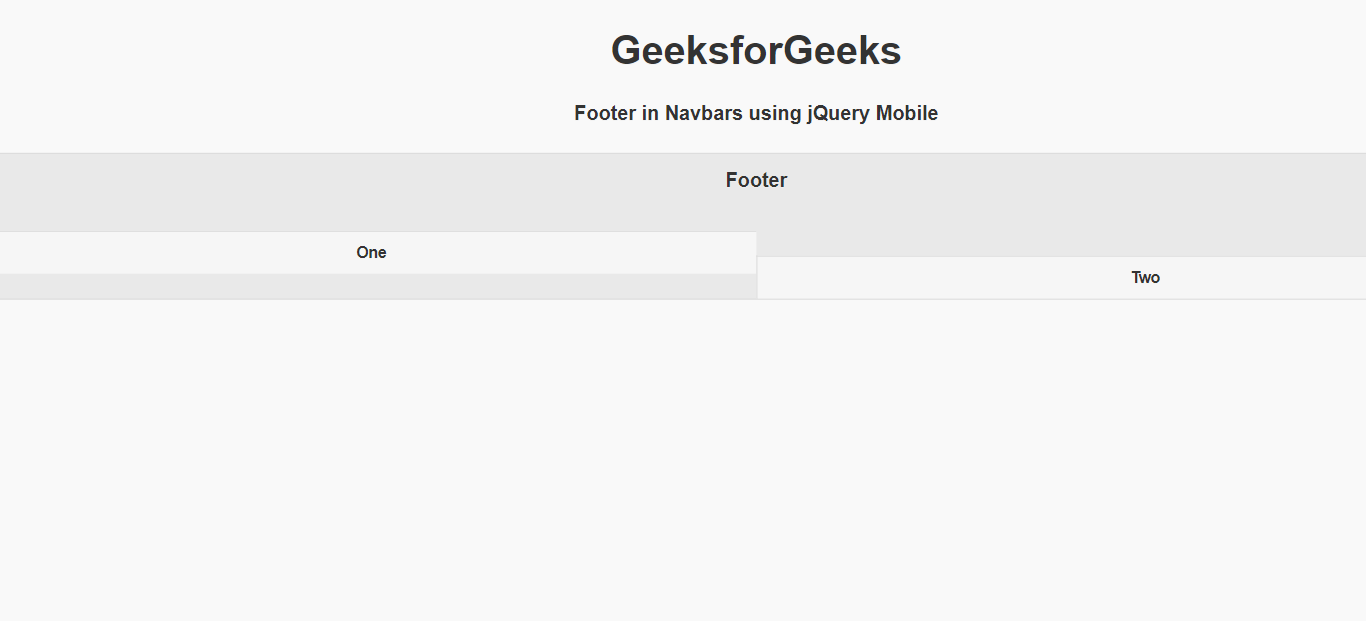 如何使用jQuery Mobile在导航栏中制作页脚？