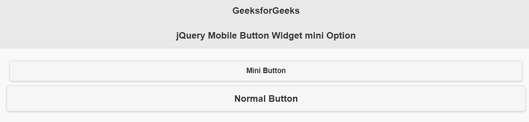 jQuery Mobile Button Widget mini选项