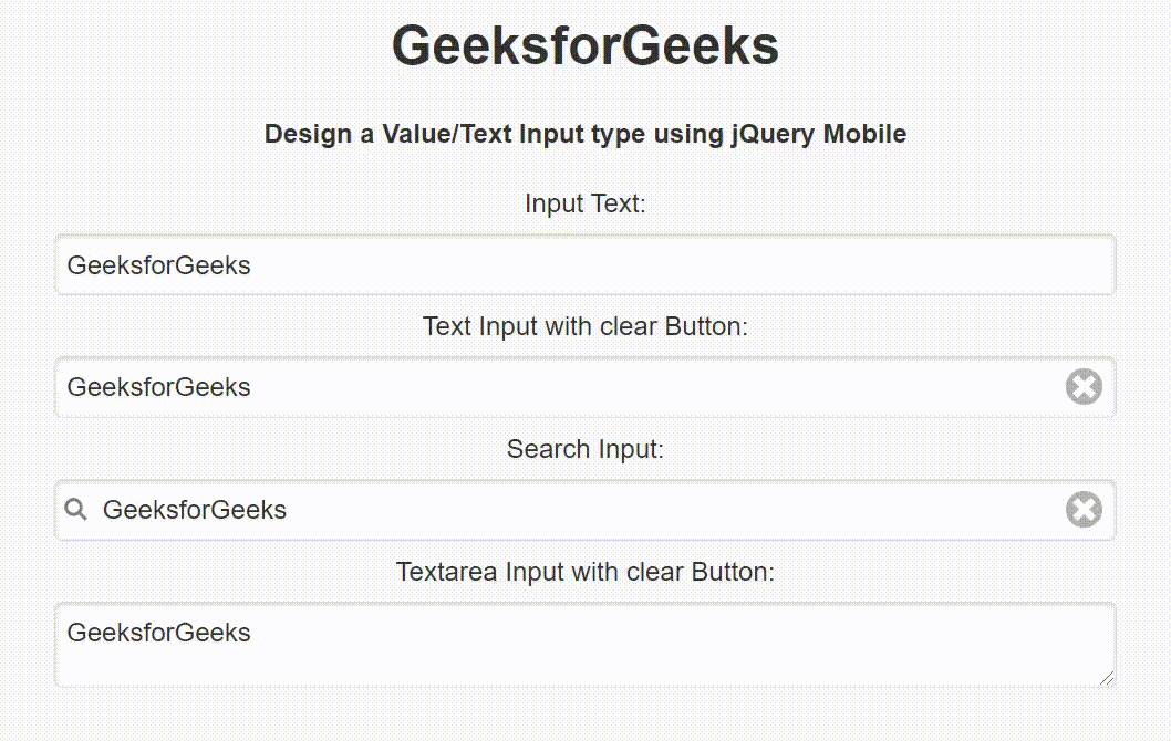 如何用jQuery Mobile制作一个值或文本输入