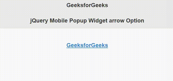 jQuery Mobile Popup Widget的arrow选项
