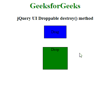 jQuery UI的Droppable destroy()方法