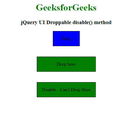 jQuery UI的Droppable disable()方法