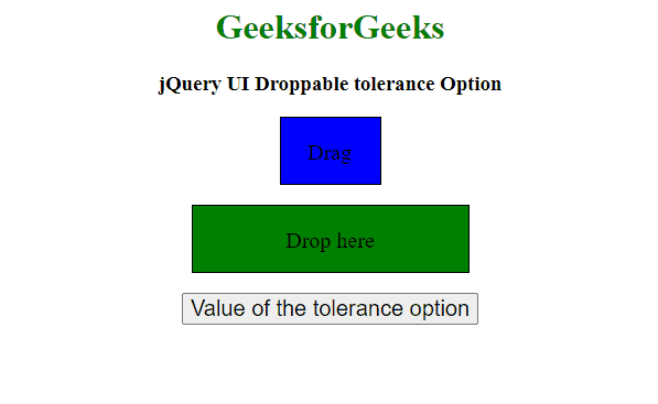 jQuery UI中的Droppable tolerance选项