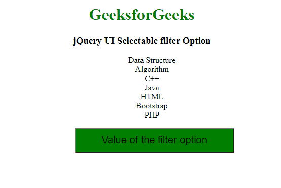jQuery UI selectable filter选项