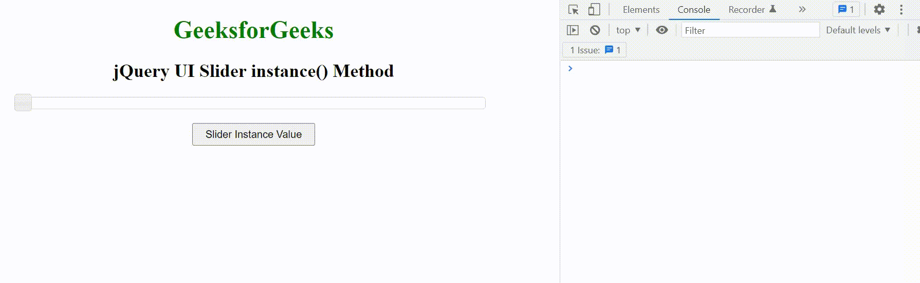 jQuery UI Slider instance()方法