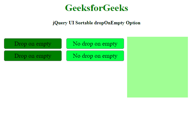 jQuery UI Sortable dropOnEmpty选项
