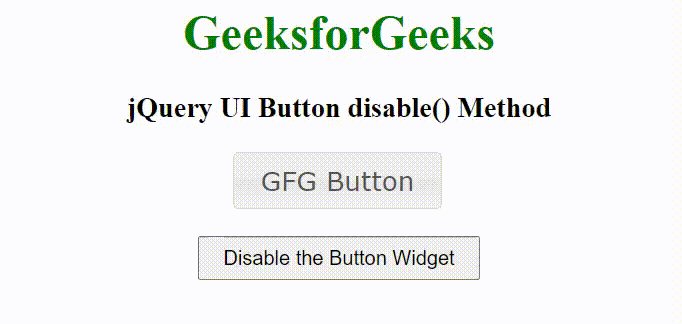 jQuery UI Button disable()方法