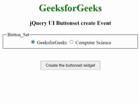 jQuery UI Buttonset创建事件