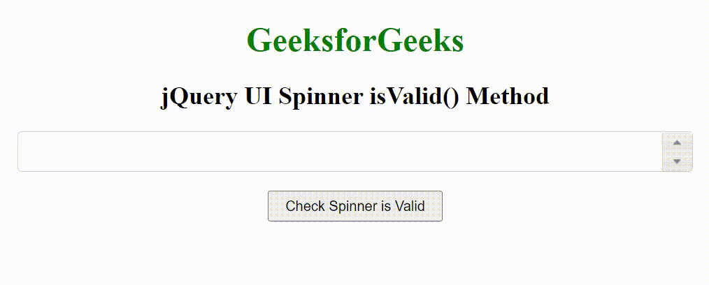 jQuery UI Spinner isValid()方法