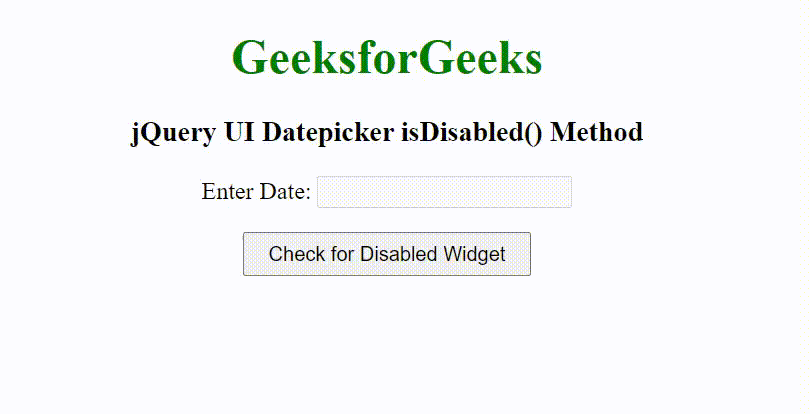 jQuery UI Datepicker isDisabled()方法