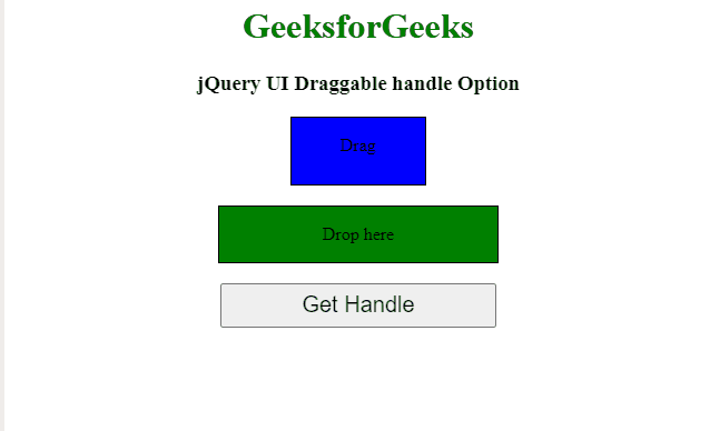 jQuery UI的Draggable handle选项
