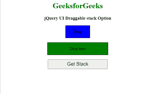 jQuery UI中的Draggable stack选项