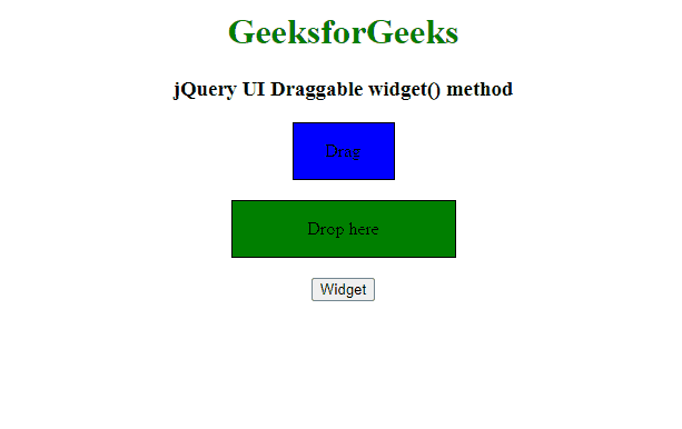 jQuery UI中的Draggable widget()方法