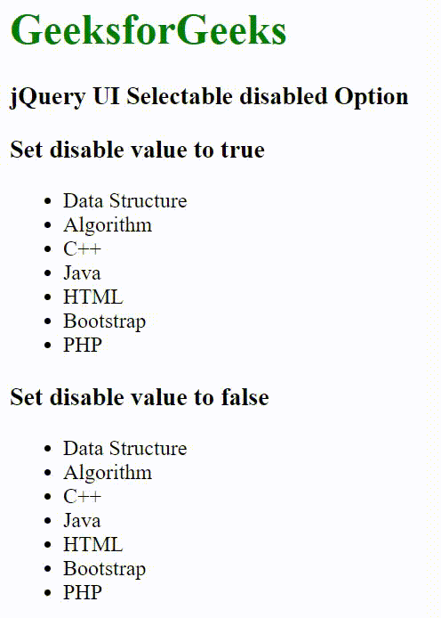 jQuery UI Selectable disabled选项