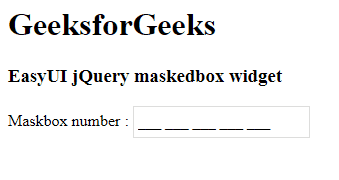 EasyUI jQuery maskedBox小工具