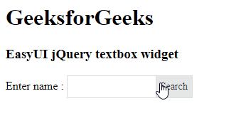 EasyUI jQuery textbox Widget