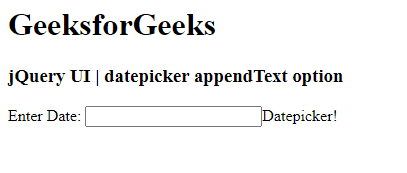 jQuery UI Datepicker appendText选项