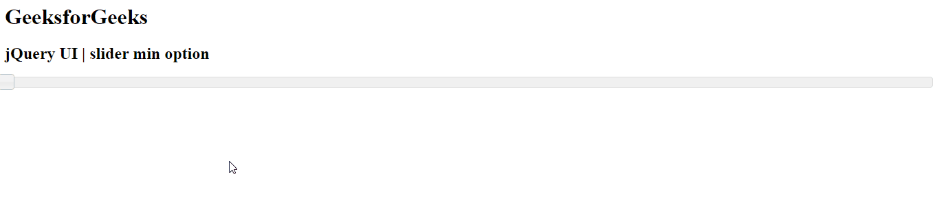 jQuery UI滑块min选项