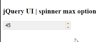 jQuery UI Spinner最大选项