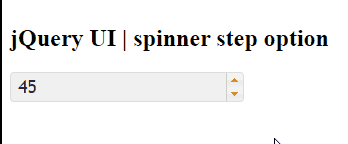 jQuery UI spinner步骤选项 jQuery UI spinner步骤选项